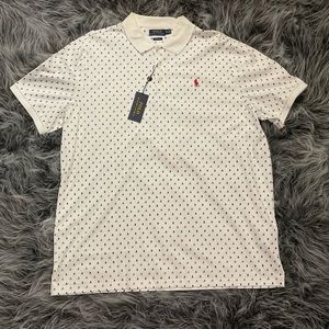 Ralph Lauren Polo Shirt Sailboat Monogram White Size XL